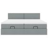 vidaXL Estructura de cama otomana colchones tela gris claro 160x200cm