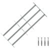 vidaXL Rejas para ventanas 700-1050 mm Acero Galvanizado Plateado