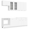 vidaXL Unidad de cocina LYON 8 uds. Blanco Madera de ingenier&iacute;a