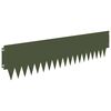 vidaXL Borde de C&eacute;sped 10 pcs 103 x 25 cm metal Verde oliva