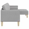 vidaXL Juego de Sof&aacute; con coj&iacute;n Gris Nube Poli&eacute;ster