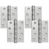 vidaXL Bisagra 4 uds. 100 x 78 x 13 mm Plateado Acero