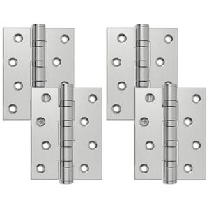 vidaXL Bisagra 4 uds. 100 x 78 x 13 mm Plateado Acero