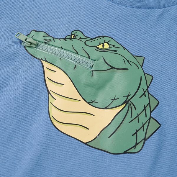 Camiseta infantil azul medio 104