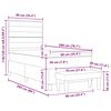 vidaXL Cama tipo Box Spring con colch&oacute;n Taup&eacute; 90 x 200 cm tela