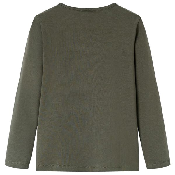 Camiseta infantil de manga larga caqui 116