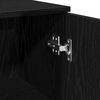 vidaXL Gabinete de Ba&ntilde;o con estante Roble Negro 30 x 30 x 190 cm