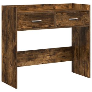 vidaXL Mesa Consola Roble Ahumado 90 x 35 x 80 cm Madera de ingenier&iacute;a