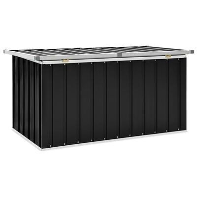 vidaXL Caja de almacenaje para jardín gris antracita 129x67x65 cm