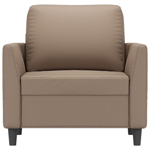 vidaXL Sill&oacute;n cuero sint&eacute;tico color capuchino 60 cm
