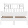 vidaXL Estructura de cama sin colch&oacute;n madera de pino blanca 150x200 cm
