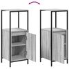vidaXL Juego de muebles de ba&ntilde;o con estante 3 pcs Sonoma Gris y Negro