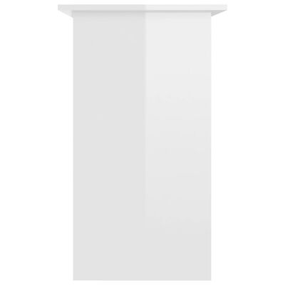 vidaXL Escritorio de madera contrachapada blanco brillo 80x45x74 cm