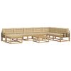 vidaXL Conjunto de sof&aacute;s de exterior 9 uds. y Beige
