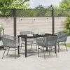 vidaXL Conjunto de Comedor de Jard&iacute;n con coj&iacute;n 5 pcs Gris
