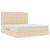 vidaXL Cama con almacenamiento Crema 180 x 200 cm Cuero sint&eacute;tico