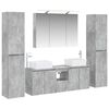 vidaXL Juego de muebles de ba&ntilde;o 6 pcs Gris Hormig&oacute;n