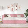 vidaXL Estructura de cama en esquina Rosa 90 x 190 cm Terciopelo