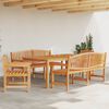 vidaXL Juego de comedor para jard&iacute;n 5 piezas madera maciza de teca