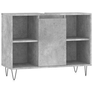 vidaXL Mueble de baño madera de ingeniería gris hormigón 80x33x60 cm