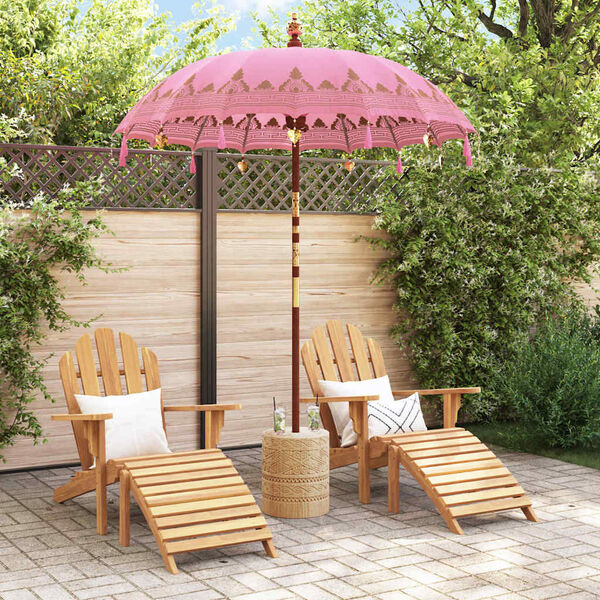 vidaXL Parasol Balin&eacute;s Rosa 185 x 185 x 260 cm Algod&oacute;n