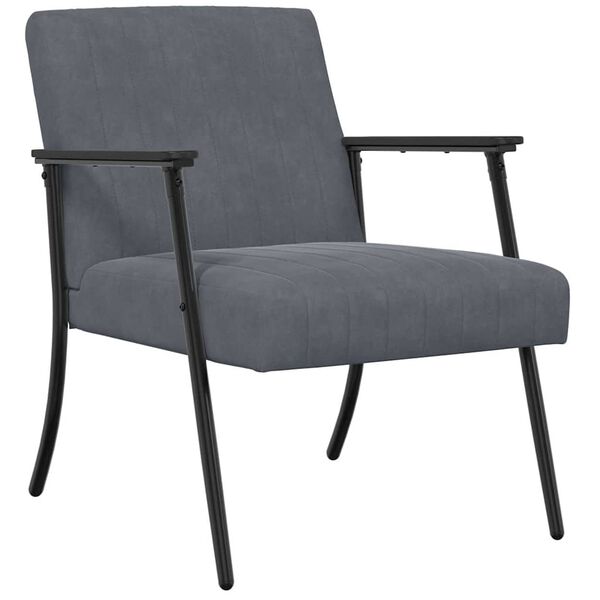 vidaXL sillón Gris oscuro 59 x 75 x 78 cm Terciopelo