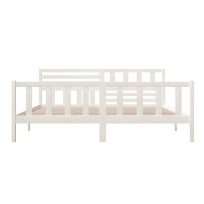 vidaXL Estructura de cama de madera maciza blanca 200x200 cm