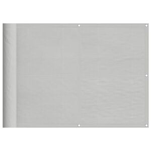 vidaXL Pantalla de balc&oacute;n 100% poli&eacute;ster Oxford gris claro 75x300 cm