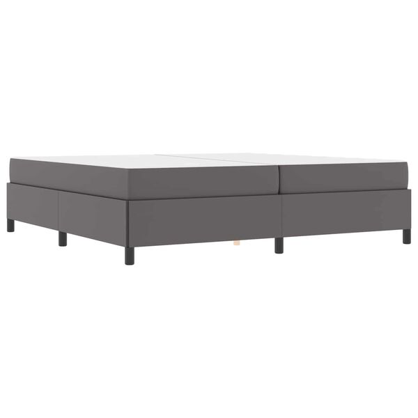 vidaXL Estructura de cama con colch&oacute;n Gris 200 x 200 cm tela
