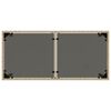 vidaXL Mesa de jardín superficie de vidrio ratán PE beige 115x54x74 cm