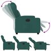 vidaXL Sill&oacute;n reclinable el&eacute;ctrico tela verde oscuro