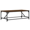 vidaXL Mesa de centro madera contrachapada marr&oacute;n roble 100x50x35 cm