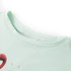 Camiseta infantil verde menta claro 104