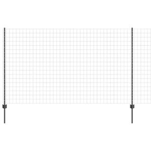 vidaXL Valla con Poste Gris