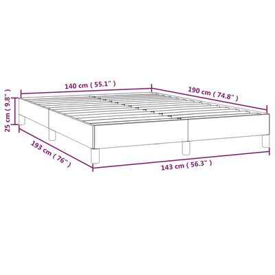 vidaXL Estructura de cama de tela gris taupe 140x190 cm