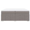 vidaXL Cama box spring con colch&oacute;n tela gris taupe 200x200 cm