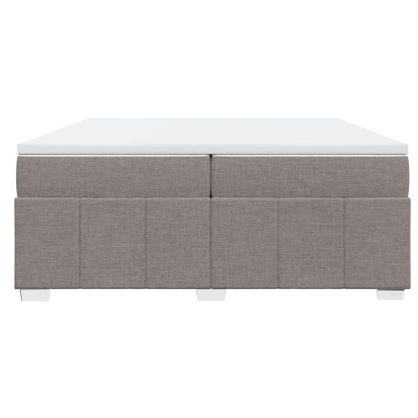 vidaXL Cama box spring con colch&oacute;n tela gris taupe 200x200 cm