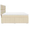vidaXL Cama box spring con colch&oacute;n tela color crema 180x200 cm