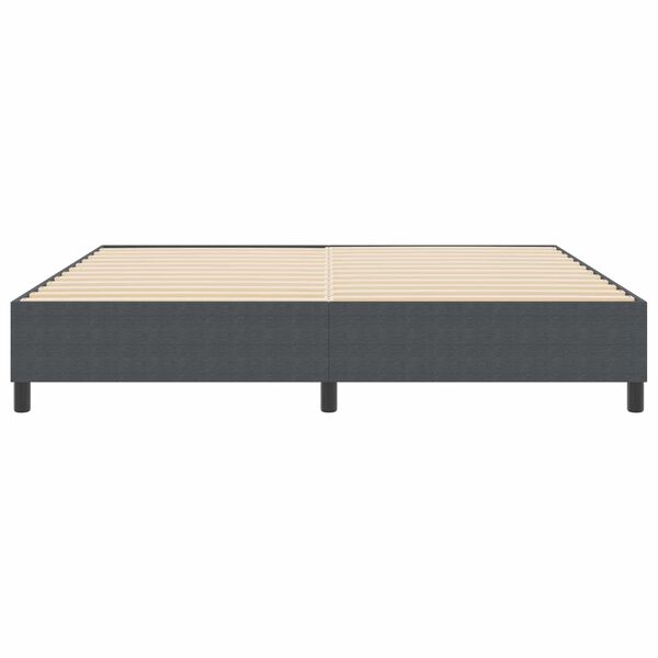 vidaXL Cama de plataforma Gris oscuro 200 x 200 cm tela