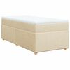 vidaXL Cama box spring con colch&oacute;n tela color crema 100x200 cm