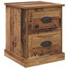 vidaXL Armario de Noche con caj&oacute;n 2 pcs Madera vieja 39 x 39 x 47.5 cm