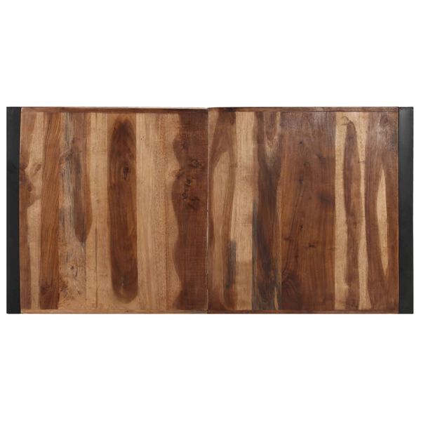 vidaXL Mesa de centro de madera maciza 140x70x40 cm