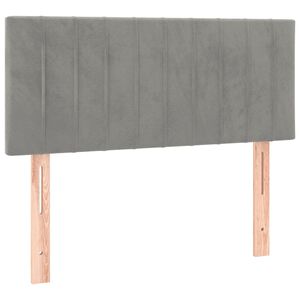 vidaXL Cabecero de terciopelo gris claro 90x5x78/88 cm