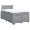 vidaXL Cama box spring con colch&oacute;n tela gris claro 120x190 cm