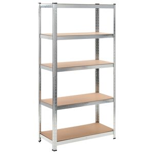 vidaXL Estanter&iacute;a resistente 5 niveles madera de ingenier&iacute;a y acero