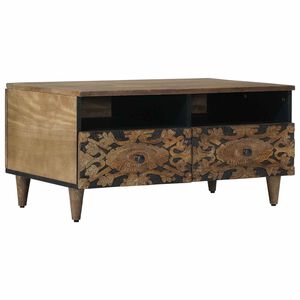 vidaXL Mesa de Caf&eacute; Marr&oacute;n 80 x 54 x 40 cm Madera de mango maciza