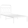 vidaXL Estructura cama sin colchón con cabecero metal blanco 90x200 cm
