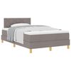 vidaXL Cama tipo Box Spring con coj&iacute;n Manual Taup&eacute; 120 x 200 cm tela