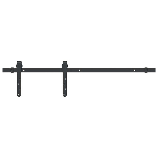 vidaXL Kit de puerta corredera de armario acero carbono 91 cm
