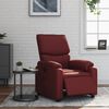 vidaXL Sill&oacute;n reclinable el&eacute;ctrico de cuero sint&eacute;tico rojo tinto